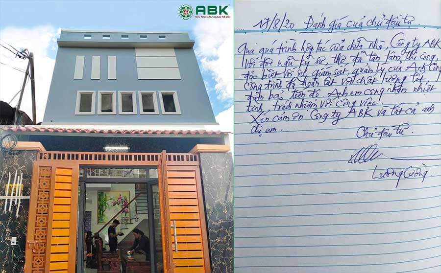 Sửa chữa nhà ở anh Cường quận 12