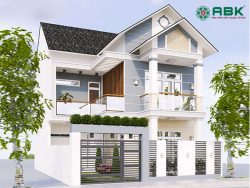 mẫu nhà biệt thự 2 tầng ms1