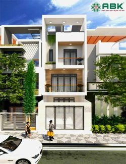 Mẫu thiết kế nhà phố 4 tầng hiện đại ms4