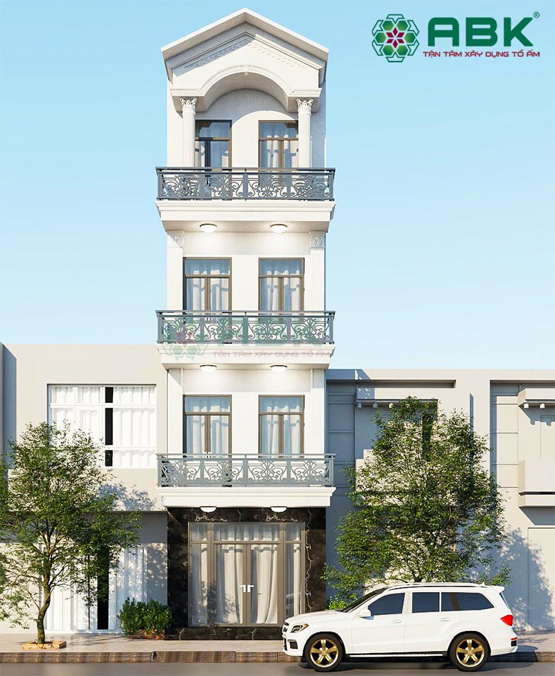 Mẫu thiết kế nhà phố 4 tầng nhà anh Linh ở Bình Dương