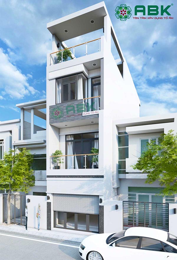 Mẫu thiết kế nhà phố 4 tầng view 03