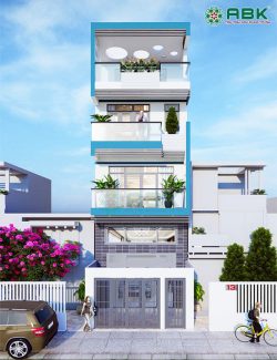 Mẫu thiết kế nhà phố 4 tầng ms26
