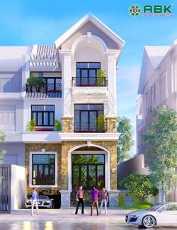 Nhà phố 3 tầng kiến trúc tân cổ điển ms6