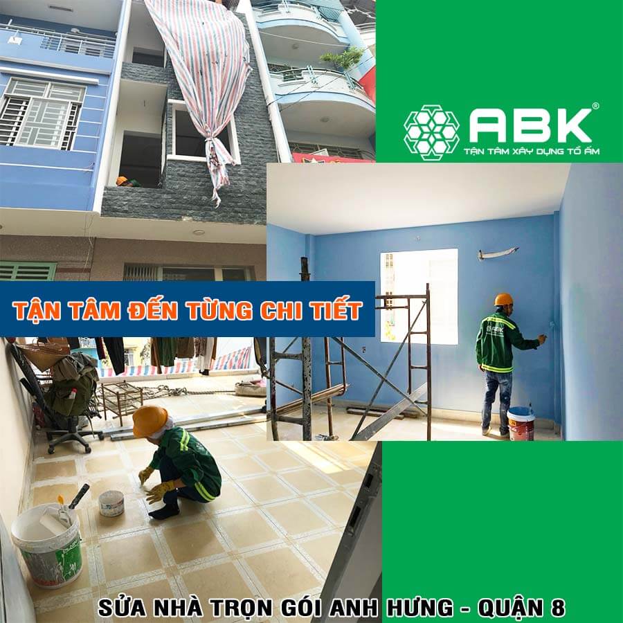 Thi công sửa chữa nhà anh Hưng quận 8