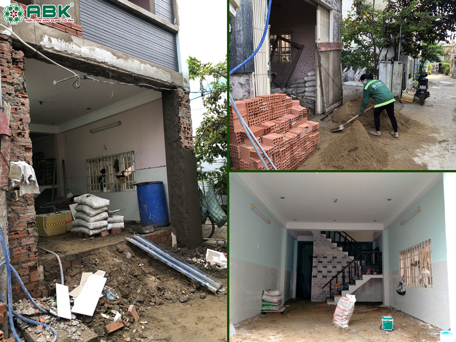 Thi công cải tạo tầng 1 và mặt tiền nhà anh Hiền Quận Thủ Đức