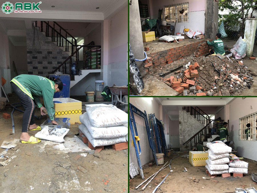 Thi công cải tạo tầng 1 và mặt tiền nhà anh Hiền Quận Thủ Đức