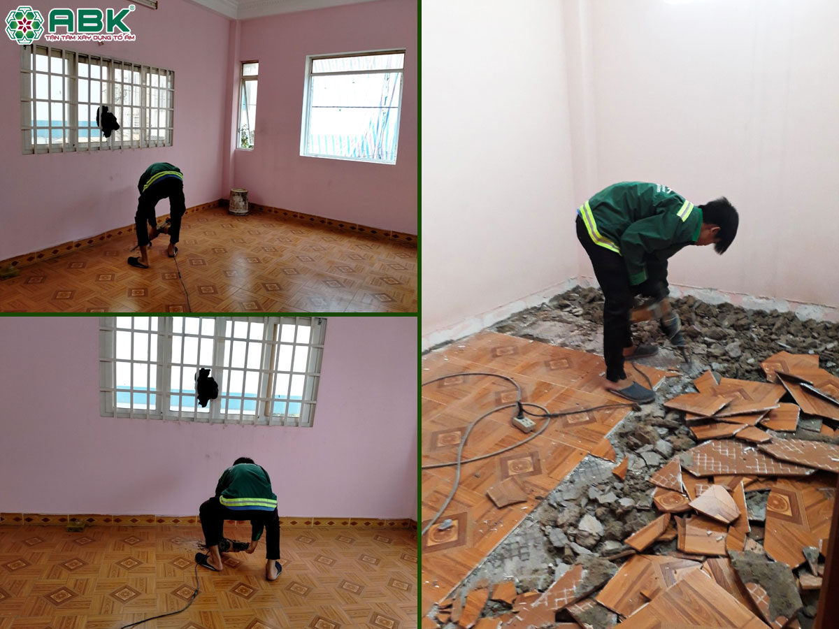 Thi công đục nền nhà anh Hiền Quận Thủ Đức