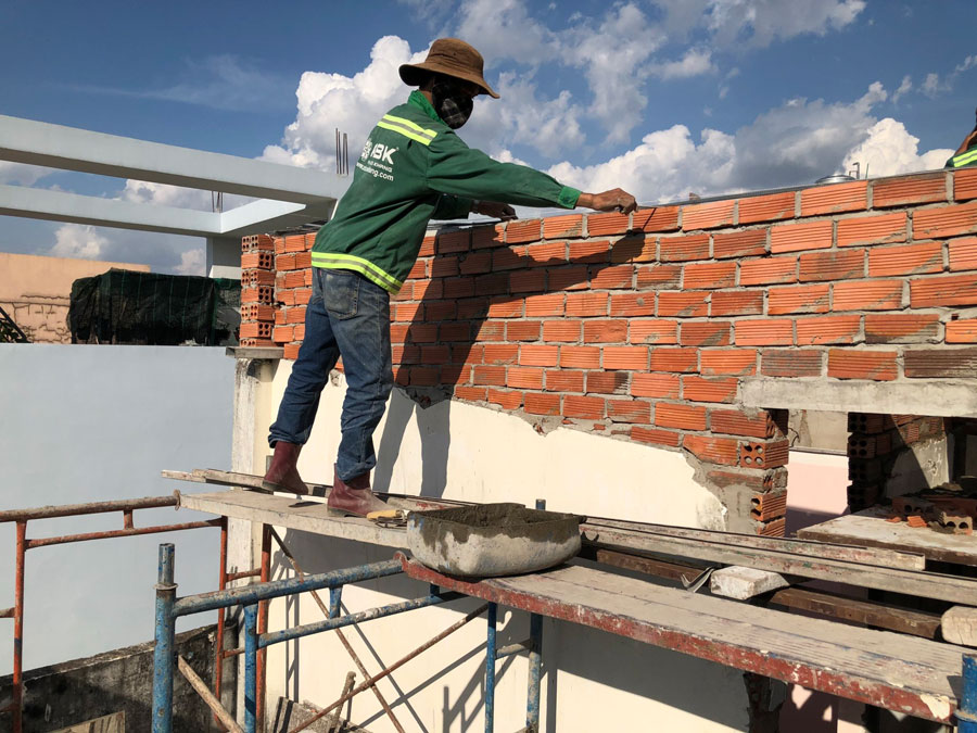 Thi công xây tô nâng tầng nhà anh Hiền Quận Thủ Đức