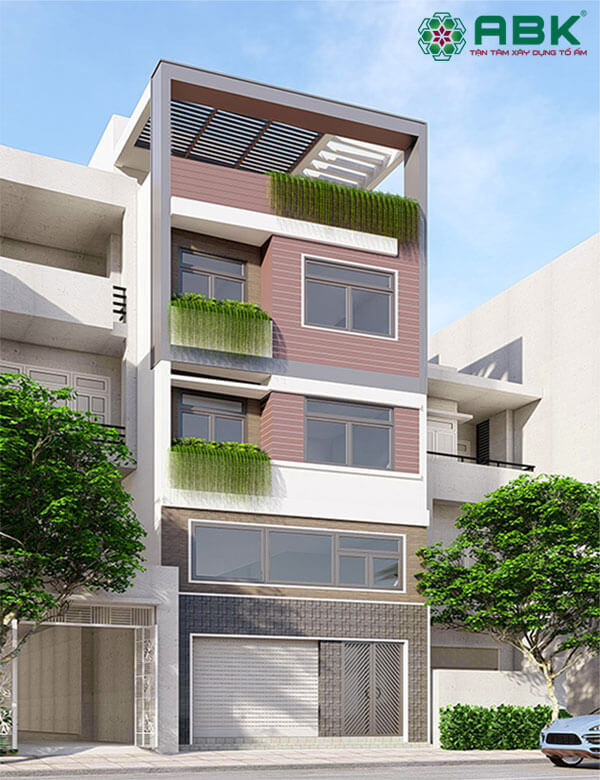 Mẫu thiết kế nhà phố 5 tầng MS28