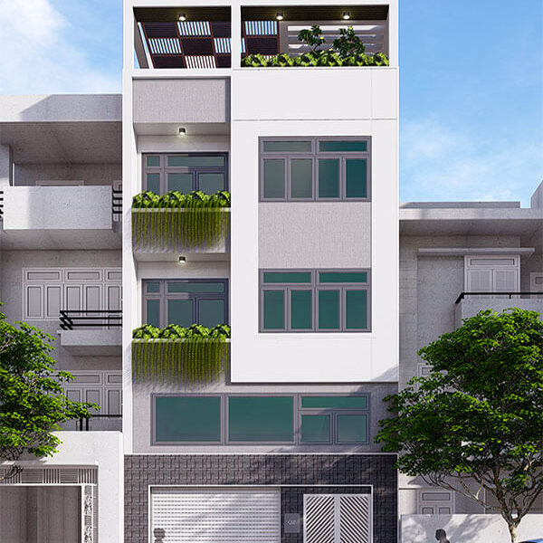 Mẫu thiết kế nhà phố 5 tầng ms29