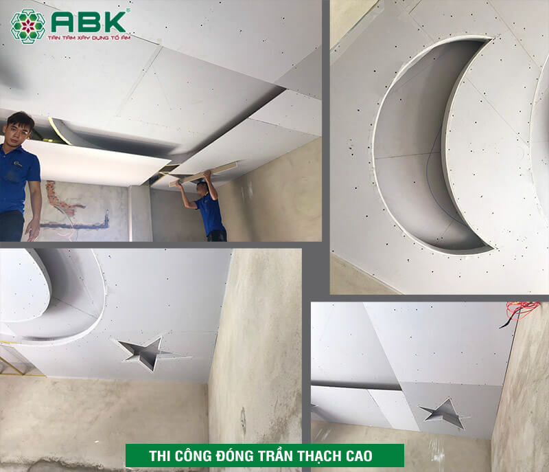 Thi công đóng trần thạch cao