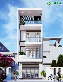 mặt tiền nhà phố 4 tầng hiện đại M31 4 x 15m