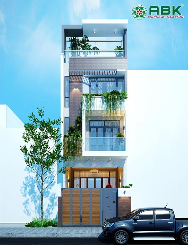 Mẫu thiết kế nhà phố 4 tầng 4x12m