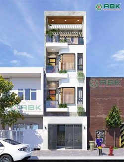 Mẫu thiết kế nhà phố 4 tầng 4,5 x 16,5m