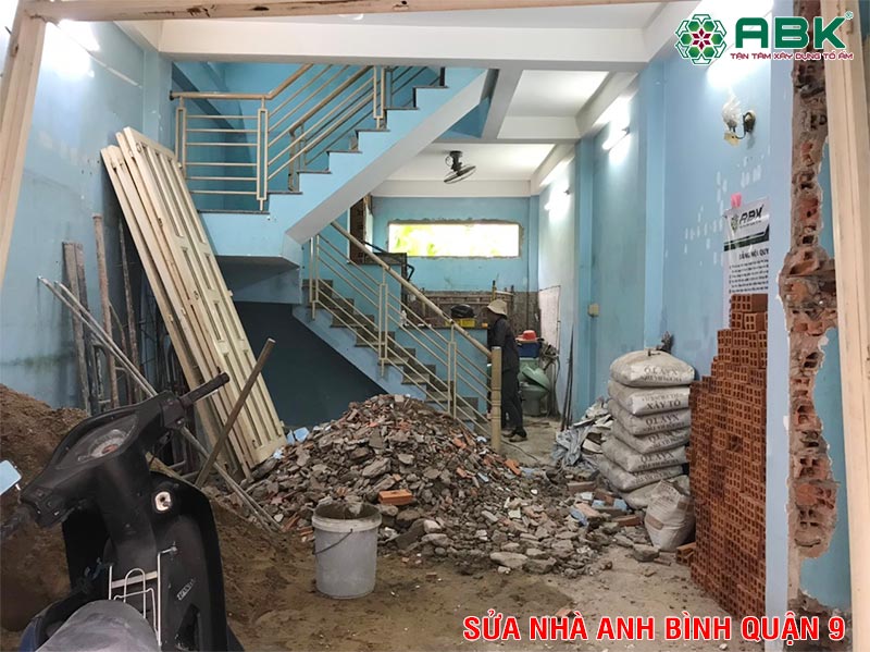 Thi công sửa nhà anh Bình tại quận 9