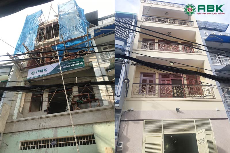 Sửa nhà nâng tầng anh Tiến quận Tân Bình