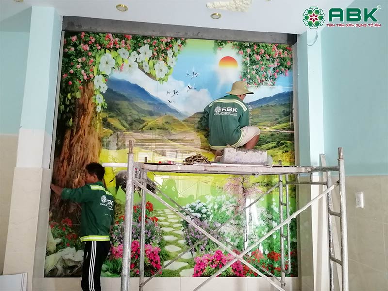 Thi công ốp gạch trang trí