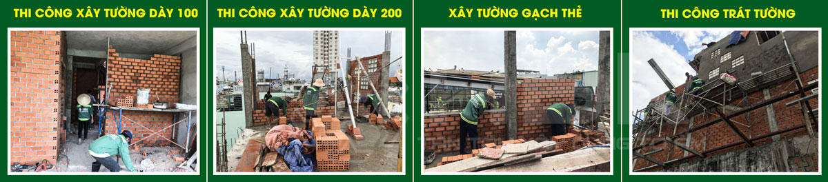 Đơn giá thi công xây tường, trát tường