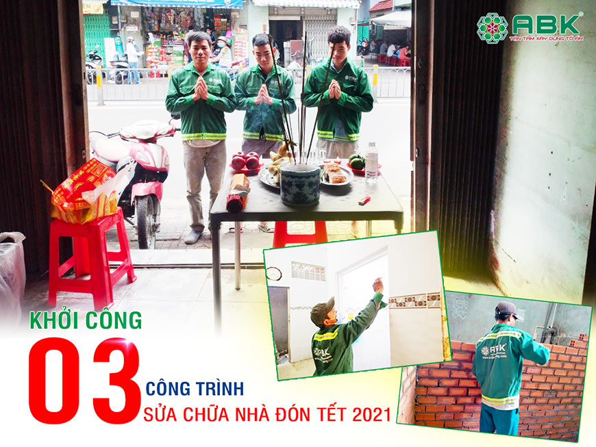 Khởi công 03 công trình sửa chữa nhà đón tết năm 2021