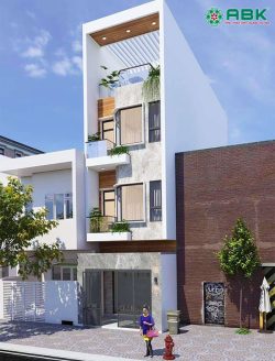 Mẫu thiết kế nhà phố 4 tầng ms38