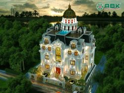 Mẫu thiết kế nhà biệt thự 5 tầng cổ điển MS01