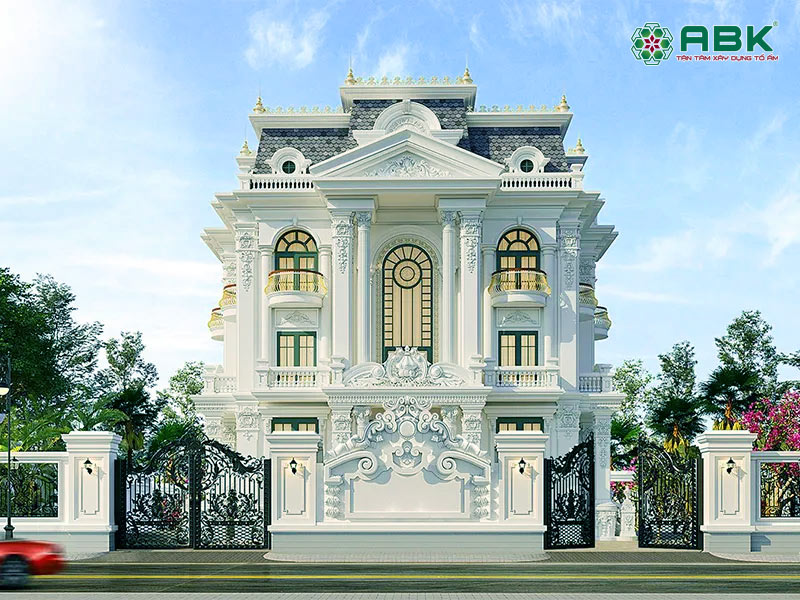Mẫu nhà biệt thự 3 tầng cổ điển MS07