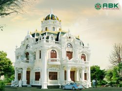 Mẫu nhà biệt thự 4 tầng kiến trúc cổ điển MS01