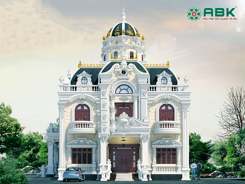 Mẫu thiết kế nhà biệt thự kiến trúc cổ điển MS01