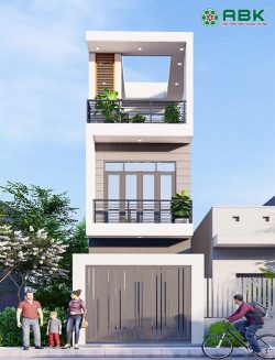 Mẫu thiết kế nhà phố 3 tầng 3.5m x 14.5m
