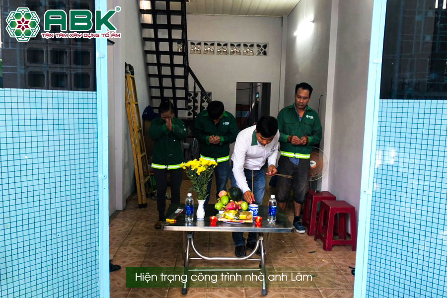 Hiện trạng công trình nhà anh Lâm Quận Bình Tân