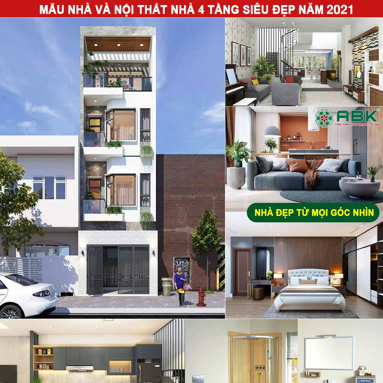 Xây nhà 4 tầng 90m2