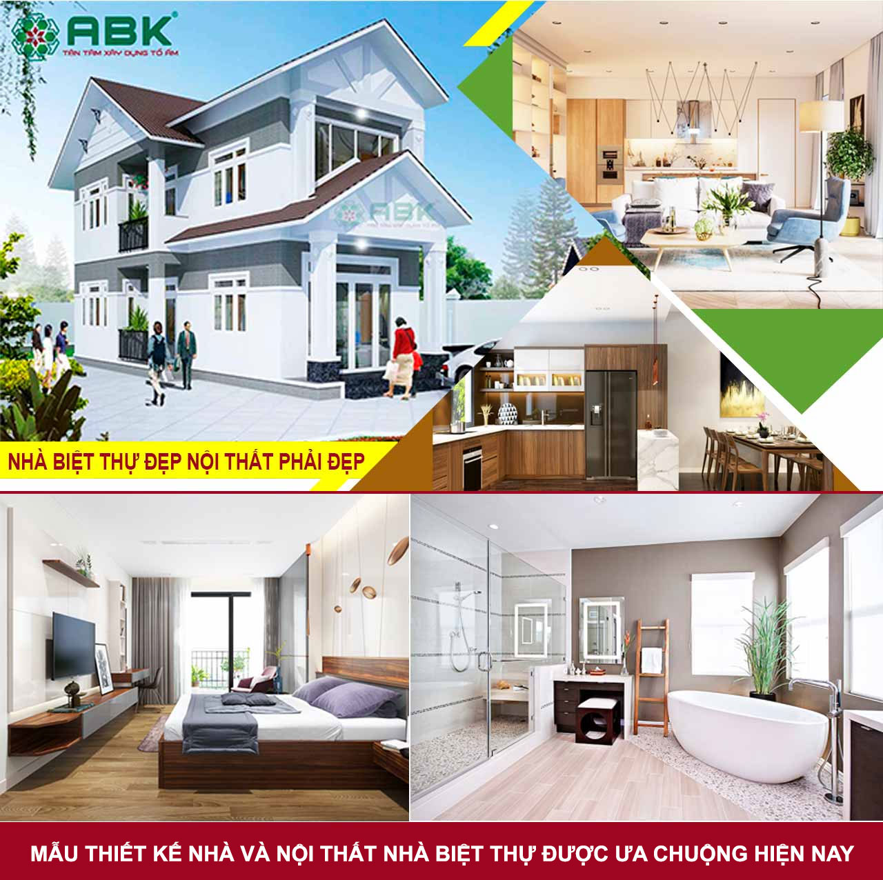 Mẫu thiết kế và nội thất nhà biệt thử hiện đại sang trọng