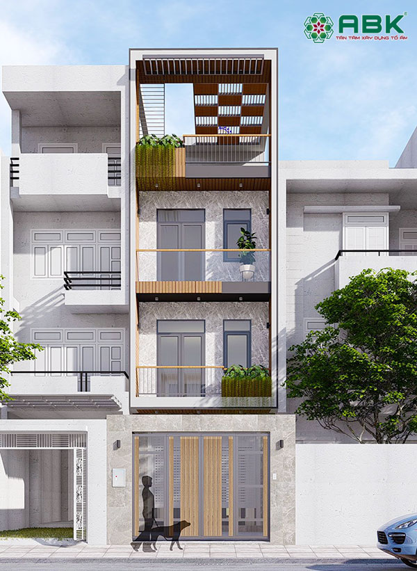Mẫu thiết kế nhà phố 4 tầng