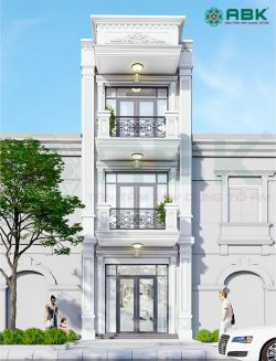 thiết kế nhà phố 3 tầng kiến trúc cổ điển