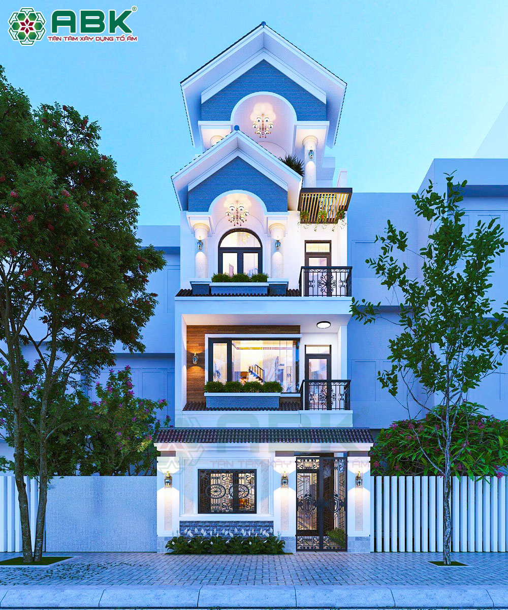 Mẫu thiết kế nhà phố mái thái