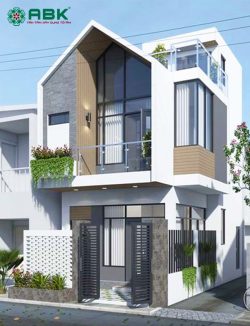mẫu thiết kế nhà phố 2 tầng ms05