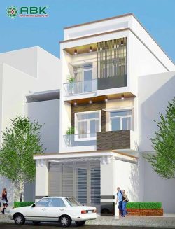 Mẫu thiết kế nhà phố 3 tầng, hiện đại - MS11