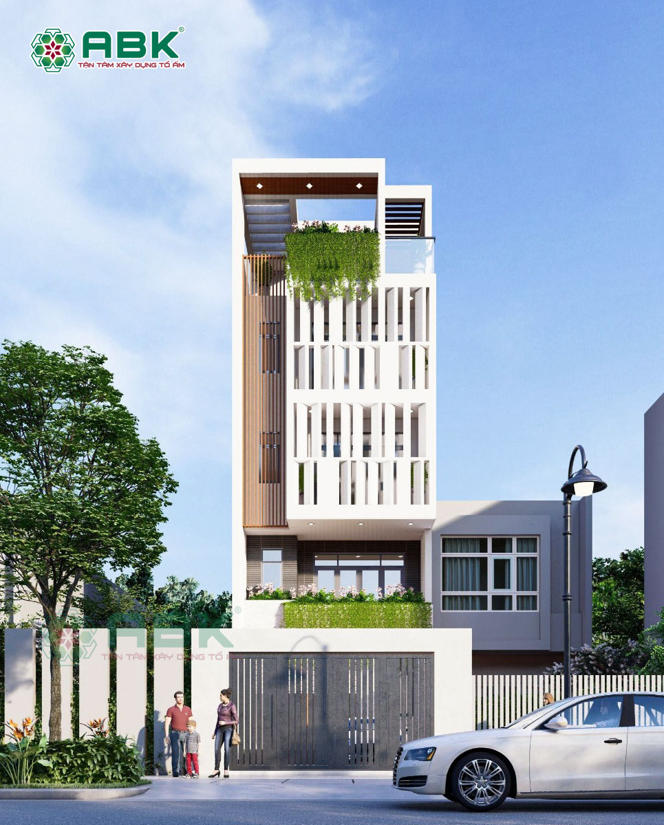 Mẫu nhà 1 trệt 1 lửng 2 lầu sân thượng nhà chị Quỳnh ở Quận 1