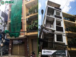 Sửa chữa nâng tầng nhà 3 tầng thành nhà 4 tầng sân thượng Quận 4