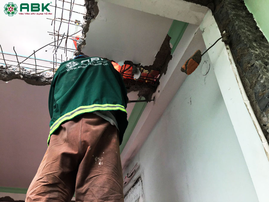 Thi công sữa chữa cơi nới tầng 1, tầng 2, tầng 3 nhà anh Lộc