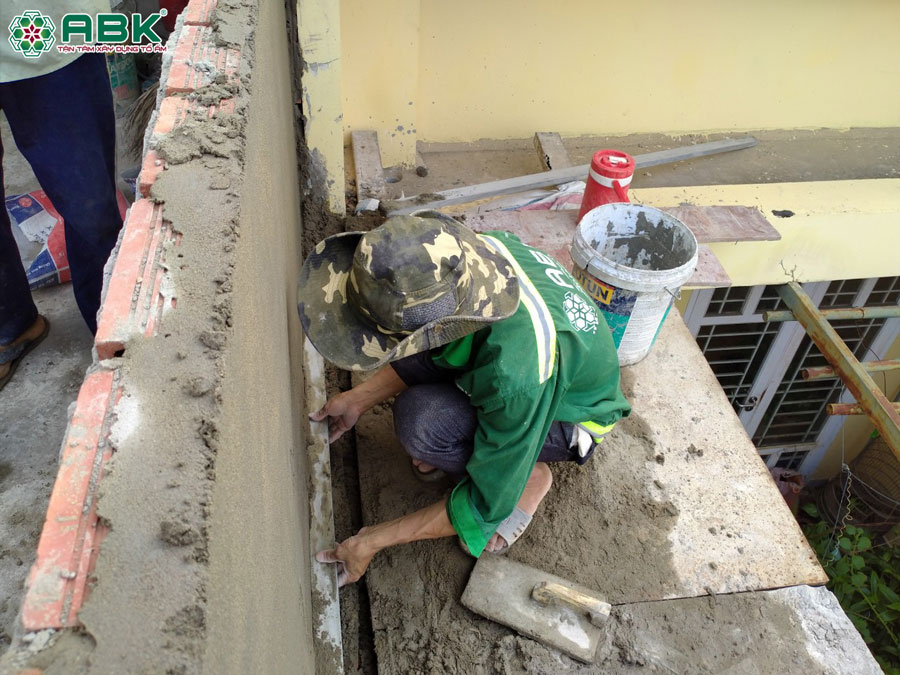 Thi công xây tầng thượng nhà anh Lộc