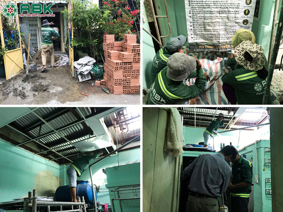 Thi công sửa nhà chị Châu ở Quận 8