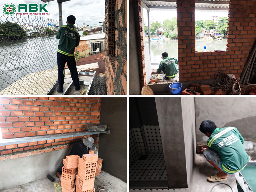 Thi công sửa nhà chị Châu ở Quận 8