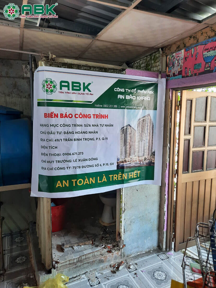 Thi công sửa chữa nhà anh Nhân ở Quận 11