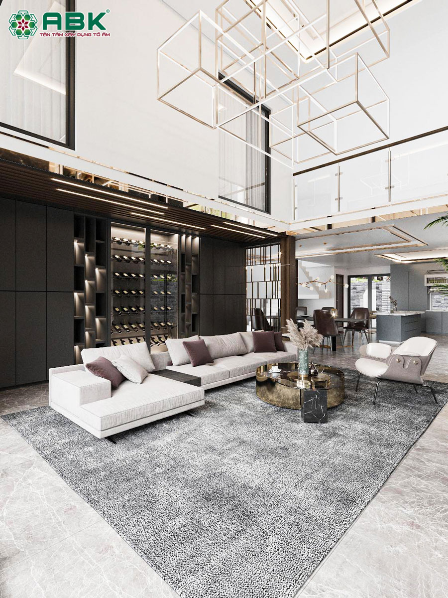 Bố trí nội thất trong biệt thự 3 tầng mái thái