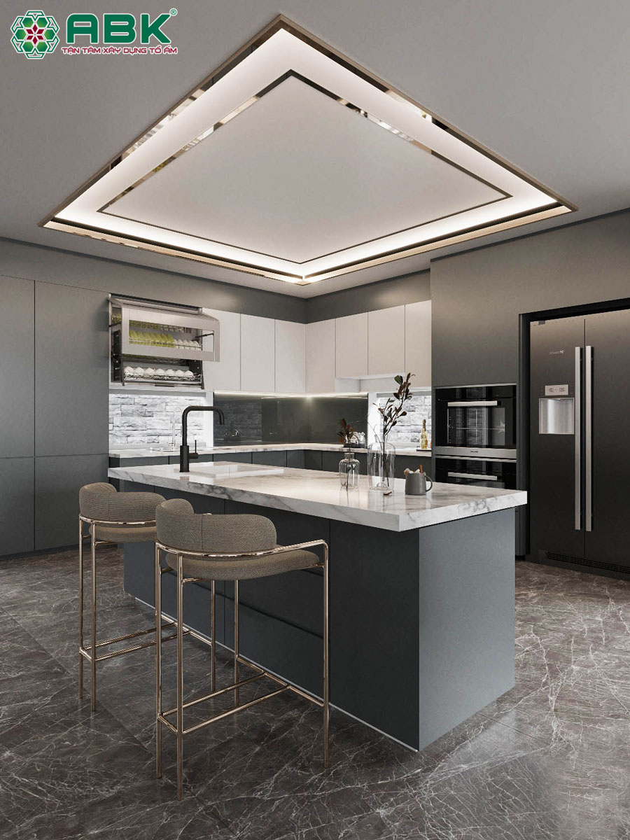 Bố trí nội thất trong biệt thự 3 tầng mái thái