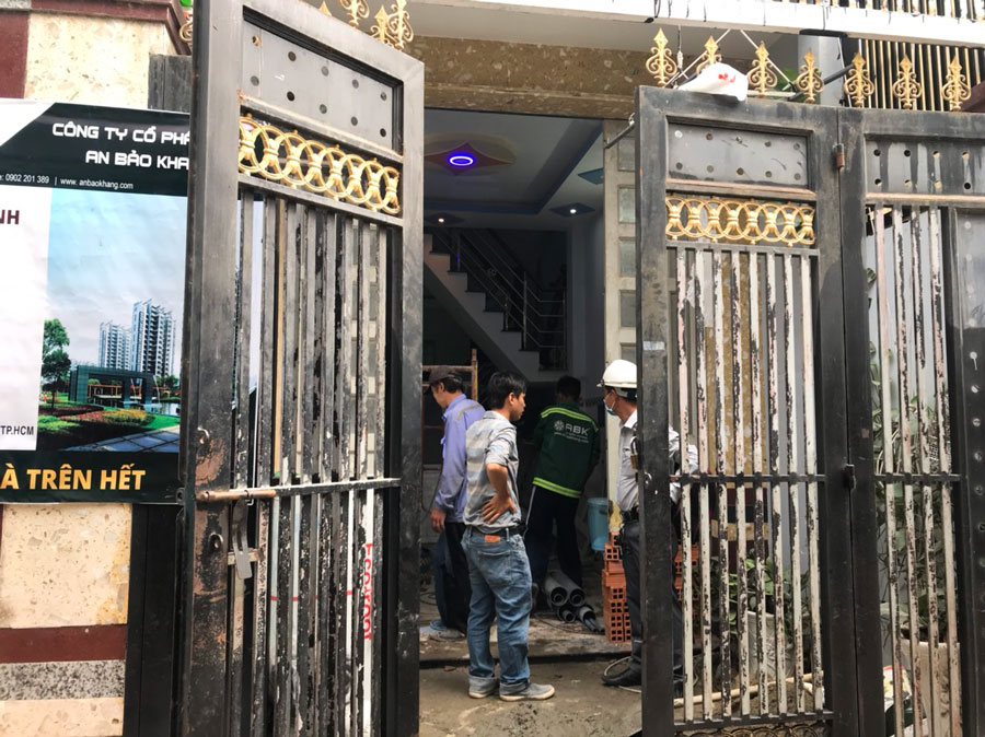 Hiện trang công trình nhà chị Yên ở Quận 8