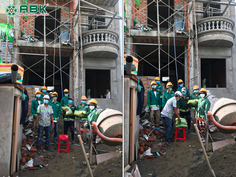 GĐK An Bảo Khang trao quà và tiền cho công nhân dưới công trình