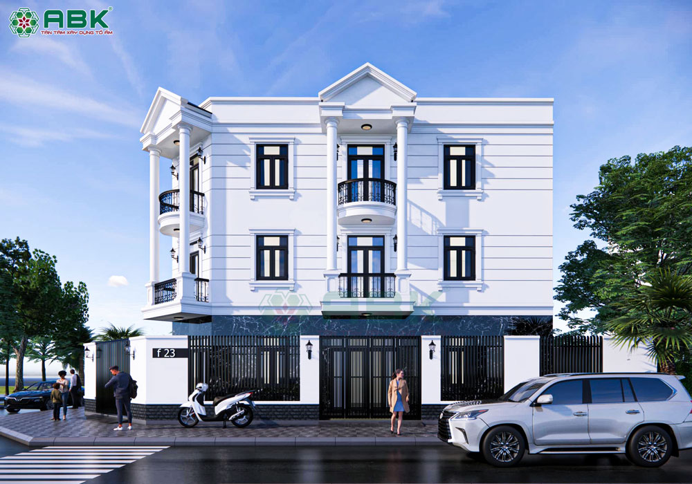 Công năng của mẫu biệt thự góc 2 mặt tiền