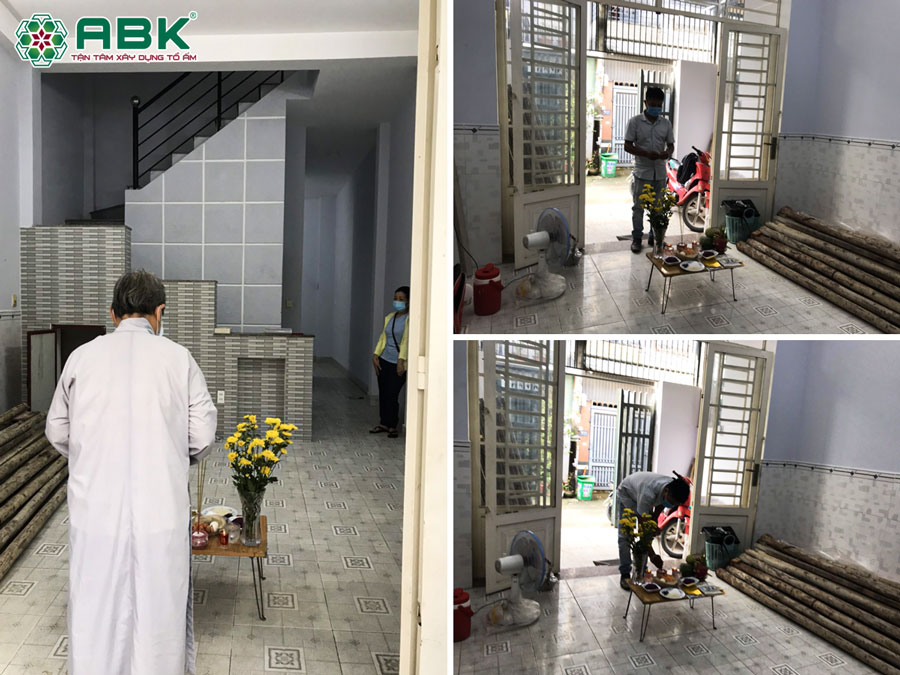 Cúng khởi công sửa nhà chị Trâm ở Quận 12